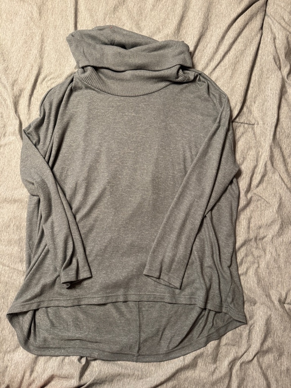 White Crow Gray Cowl Neck Sweater